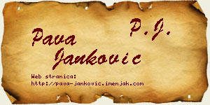 Pava Janković vizit kartica